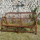 Vintage rattan bench