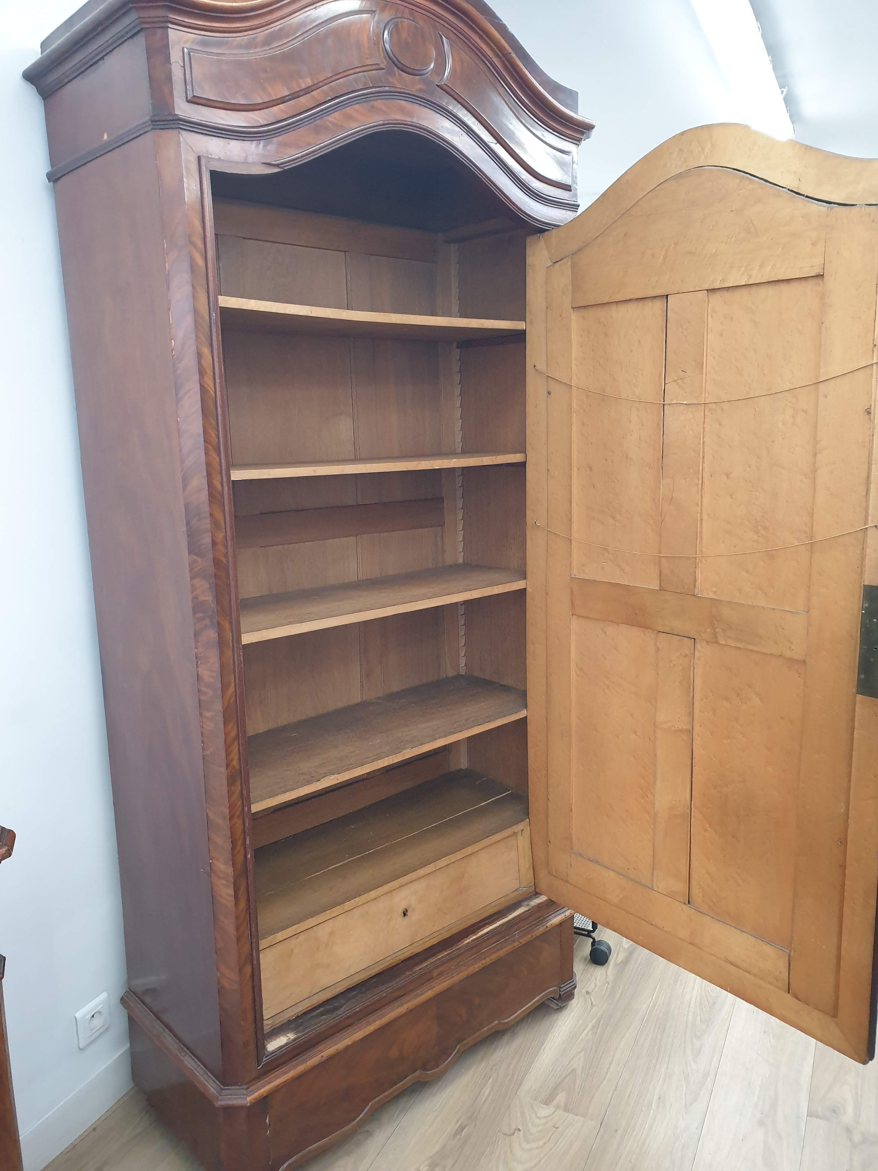 Ancienne Armoire à Glace / Lingère De Poupée En Bois - Occasion Bon État - Vintage France