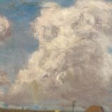 Oil on canvas country scene