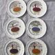 Set of 6 dessert plates, Gien, “Les Tartes” collection