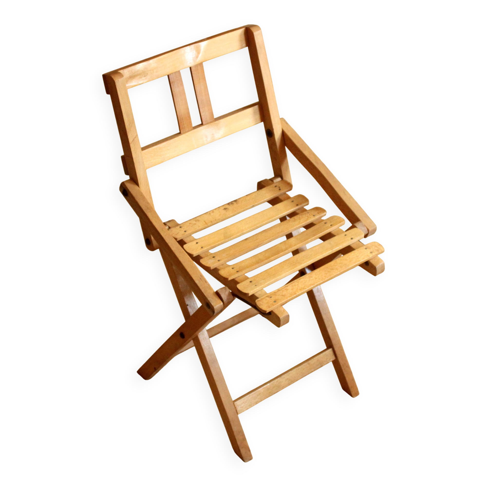 Foldable wooden children stool - Vintage from the 60s