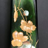 Large enamelled glass vase