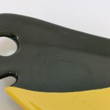 Empty pocket anthropomorphic ceramic black and yellow design 50s