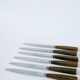 lot de 6 couteaux en corne marron 1970