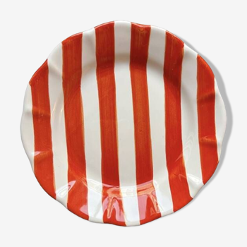 Blood orange striped plate