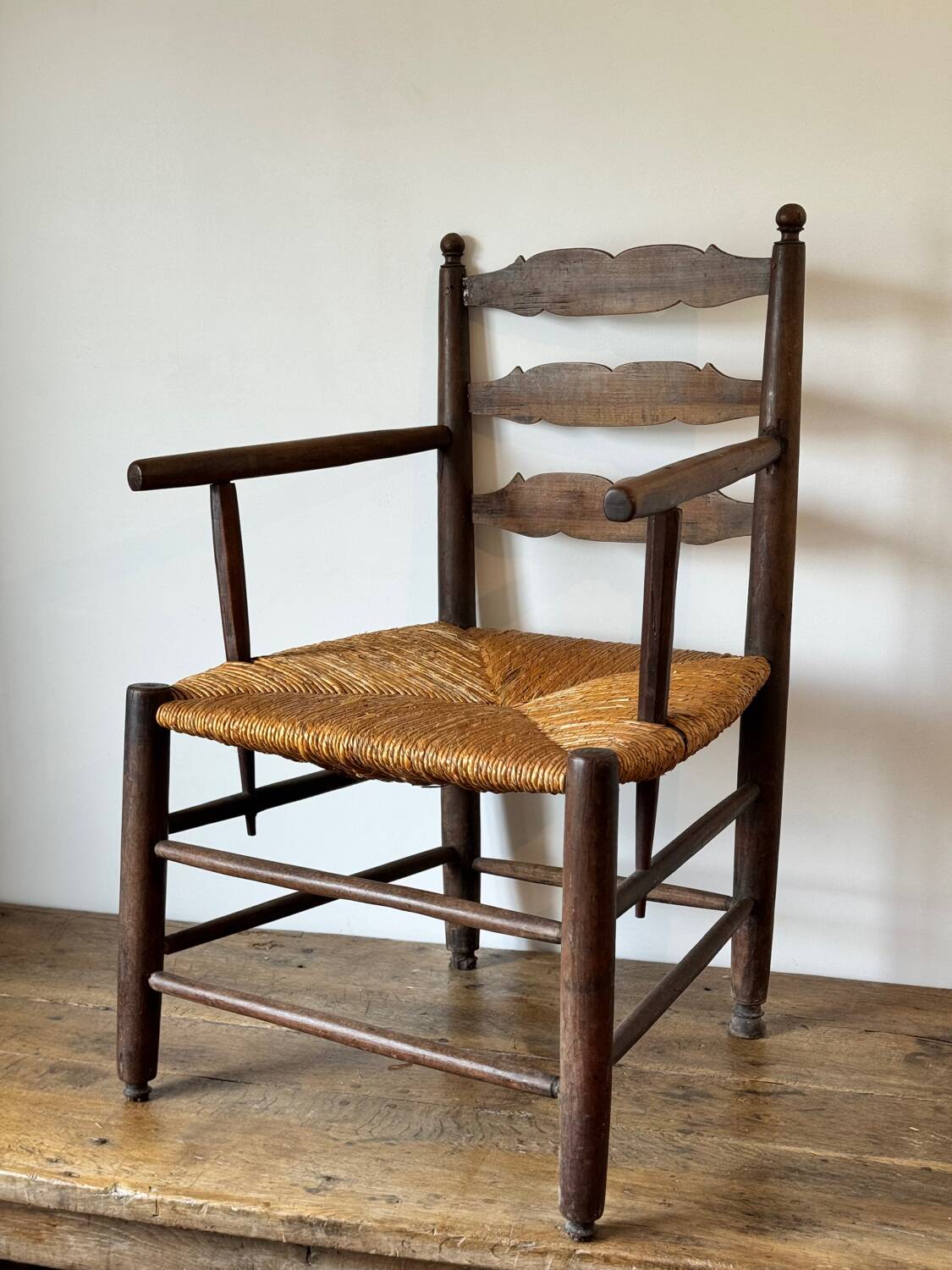 Antique 19th-century country armchair