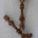 Two copper candle holders
