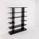 Vintage Italian design black gloss bookshelf, 1980’s