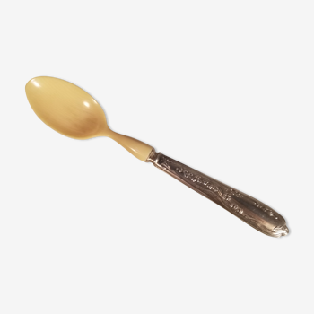 Old ivory silver porridge spoon