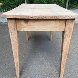 Renovated Parisian desk in solid wood with drawer