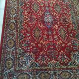 Old carpet in red wool