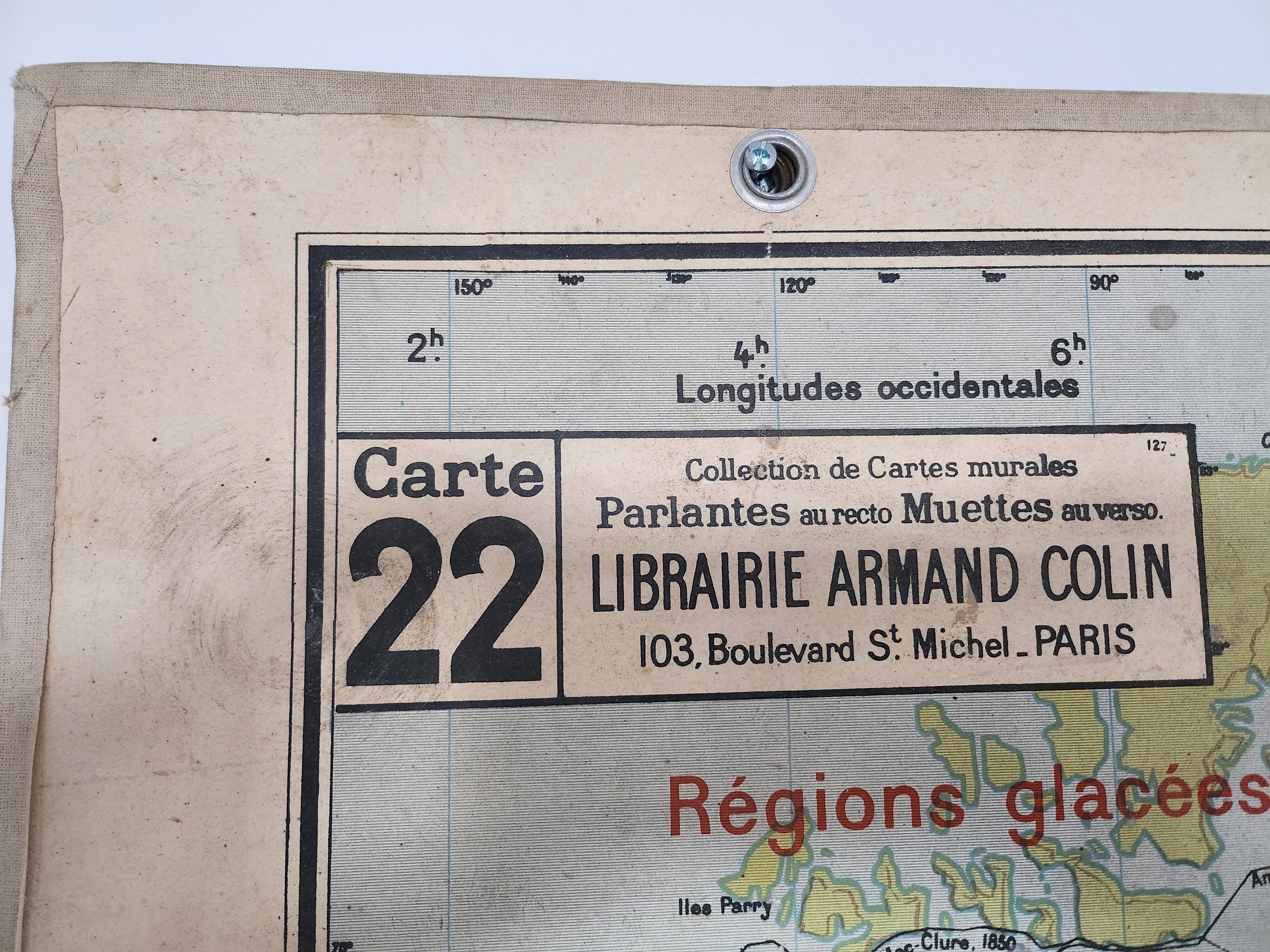 School wall map vidal lablache 22 and 22 bis