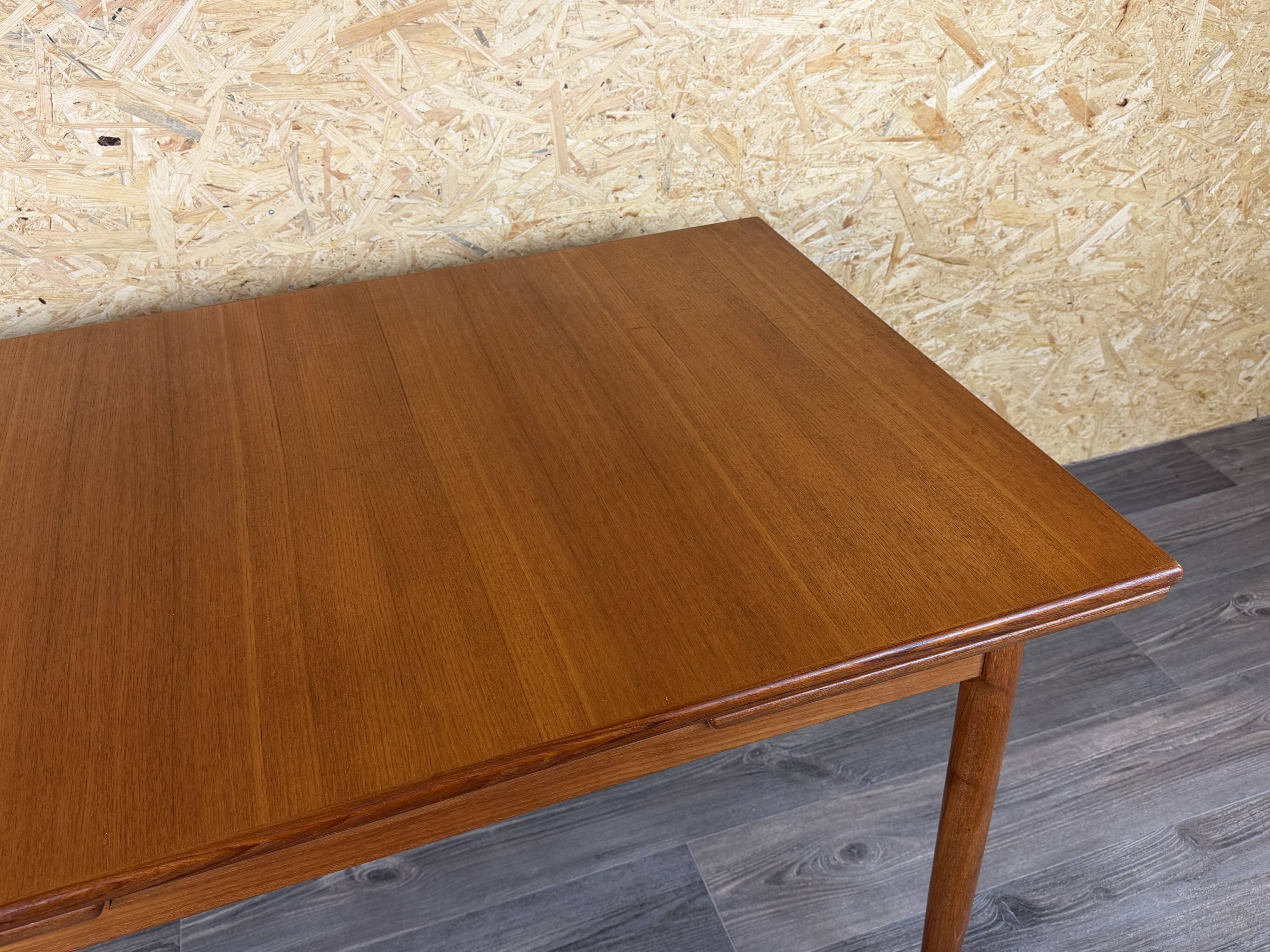 1960s 1970s Teak Dining Table Danish Modern Design Denmark