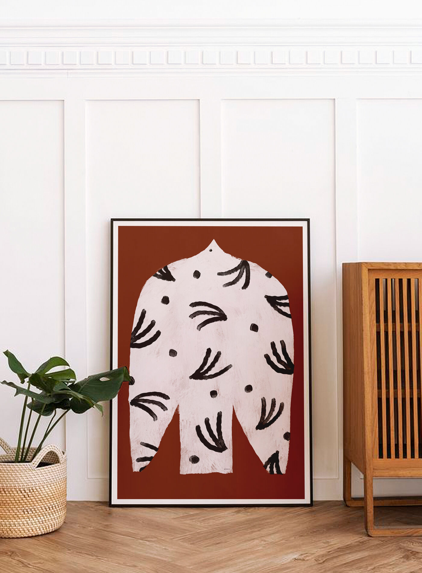 Wall poster with white bird