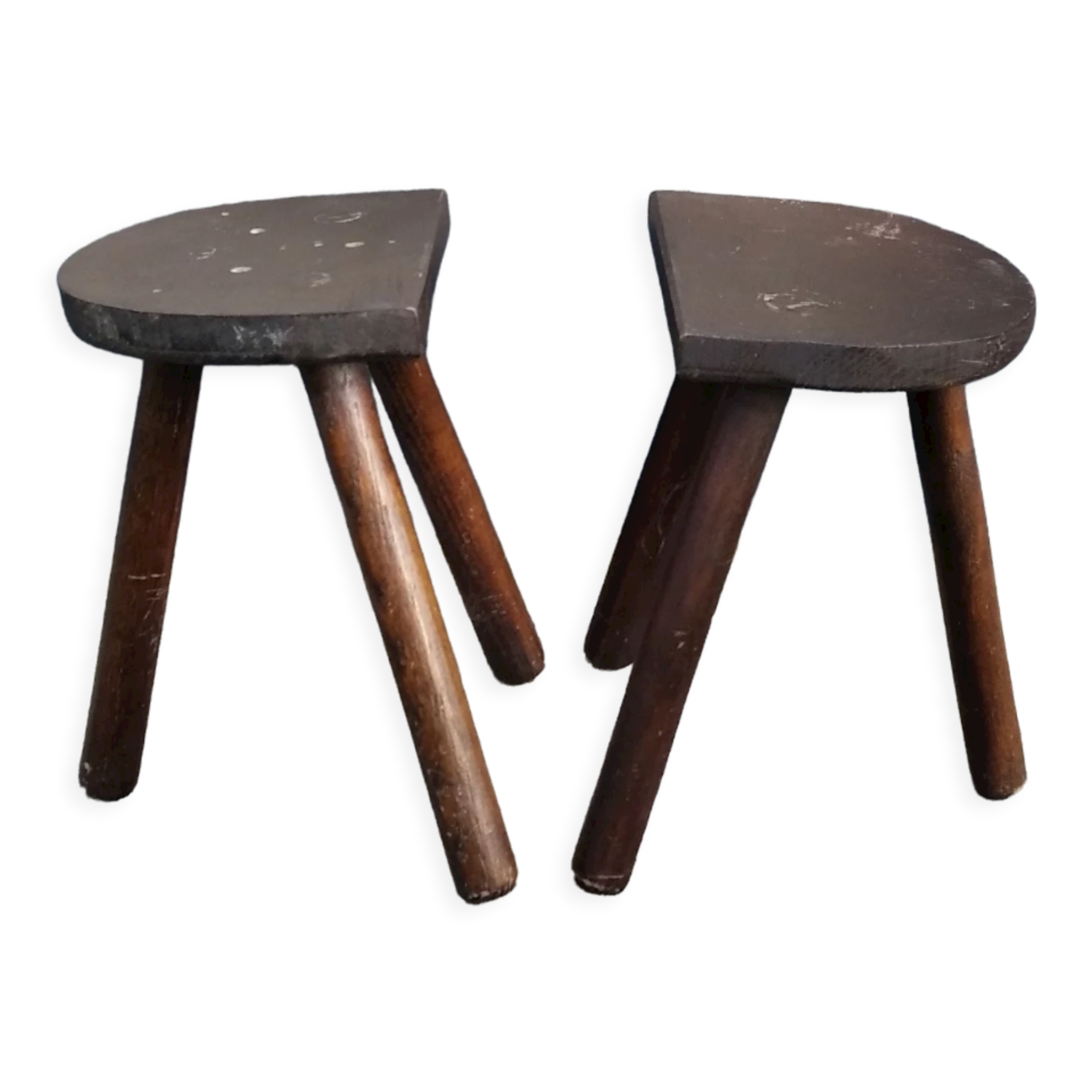 Duo de tabourets de ferme