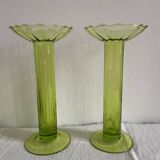 Paire de vases en cristal de Venise