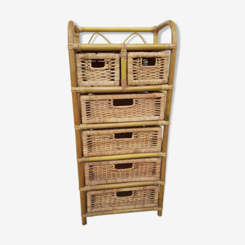 Rattan shelf