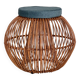 Bamboo Stool with new cushion, 1960s