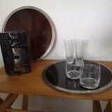 Large amber brown methacrylate tray - Felice Antonio Botta - Italy - 1970s