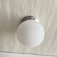 Small wall light ceiling light white opaline glass globe aluminum fixing base LAMP-7335