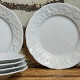 Six vintage Philippe Deshoulières Limoges California porcelain bread plates