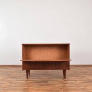 Mid-Century Pair of Polish Armchairs and Walnut Cabinet, 1960s, Set of 3.