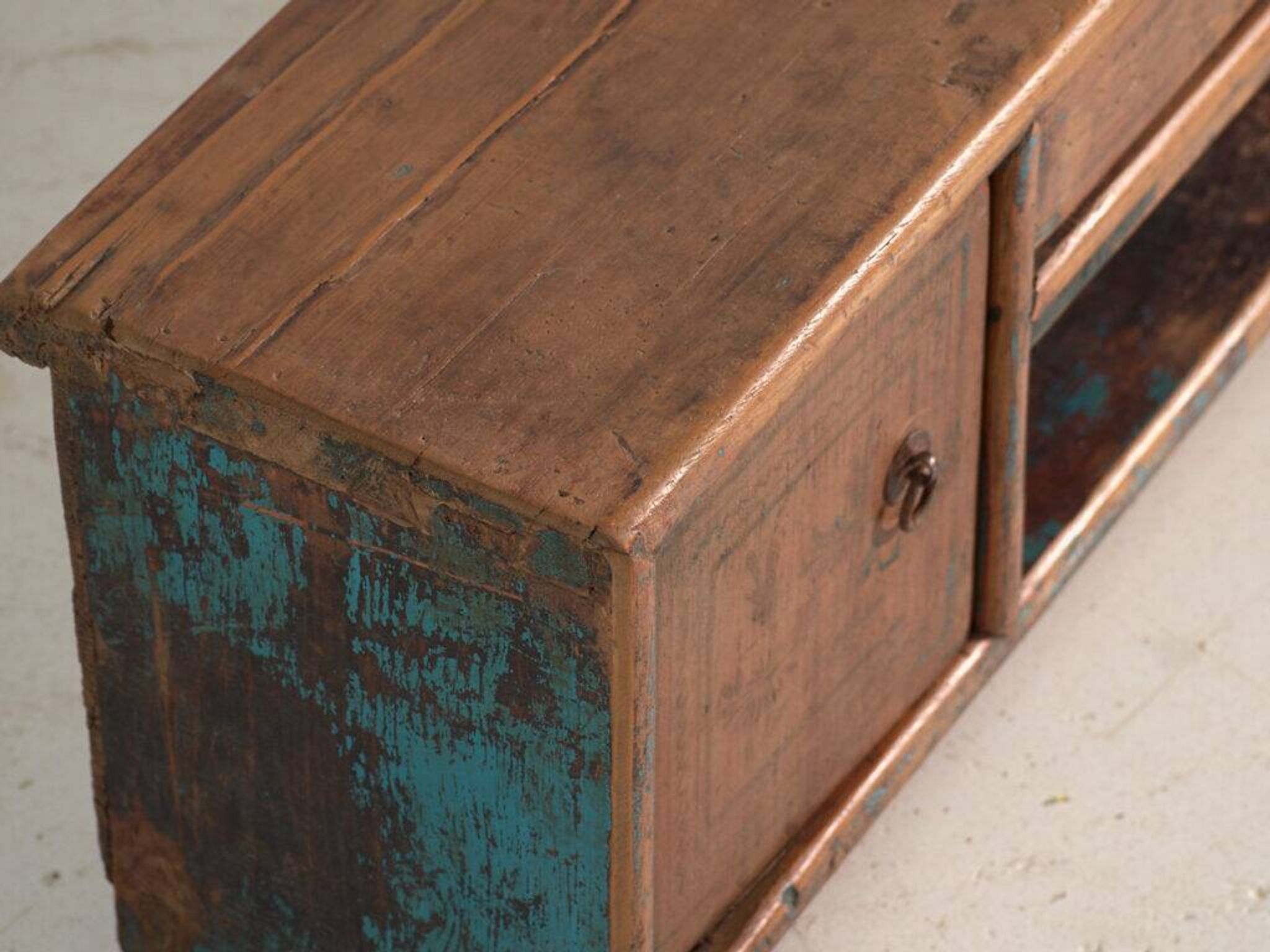 Antique low elm wood furniture – China, around 1900