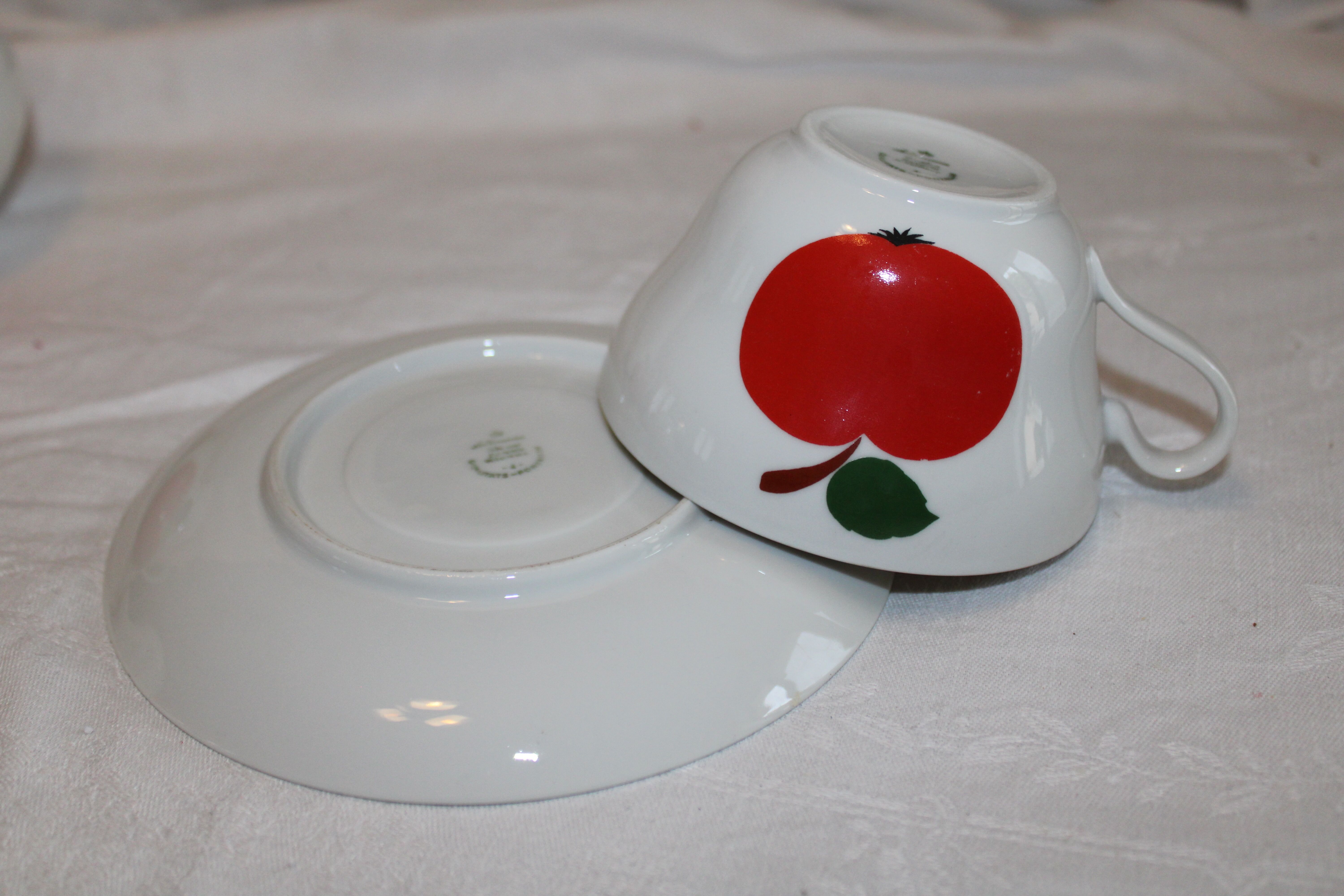 Tea cup duo and porcelain pitcher Seltmann Weiden Bavaria W. Germany