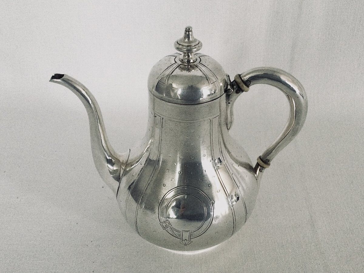 Solid silver teapot Emile Hugo