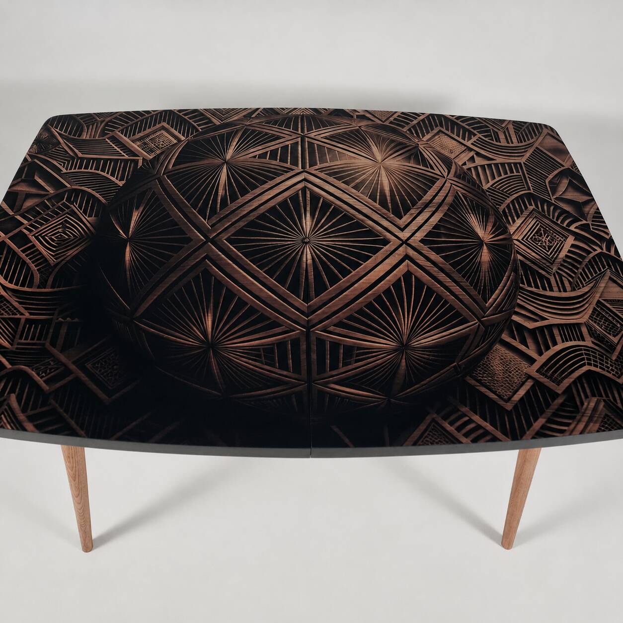 Table en bois vintage, années 1970
