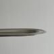 Small stainless steel tray with knot pattern.