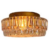 Plafonnier ou applique murale en verre, style Midcentury, Allemagne, années 1970