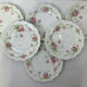 6 flat plates porcelain Limoges shabby flowers