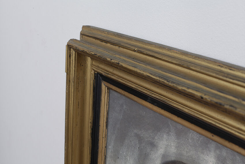 Portrait men 1930 in gold frame