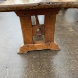 Pair of oak farm benches