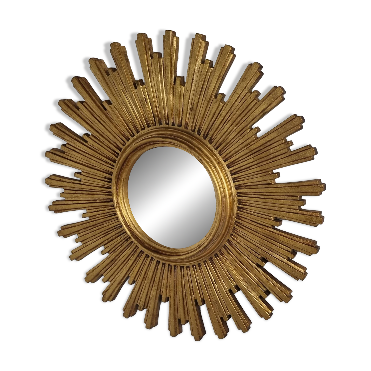 Vintage golden sunburst mirror