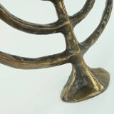 7-armed cand1960s 70s mid century brutalist bronze CANDELABRA