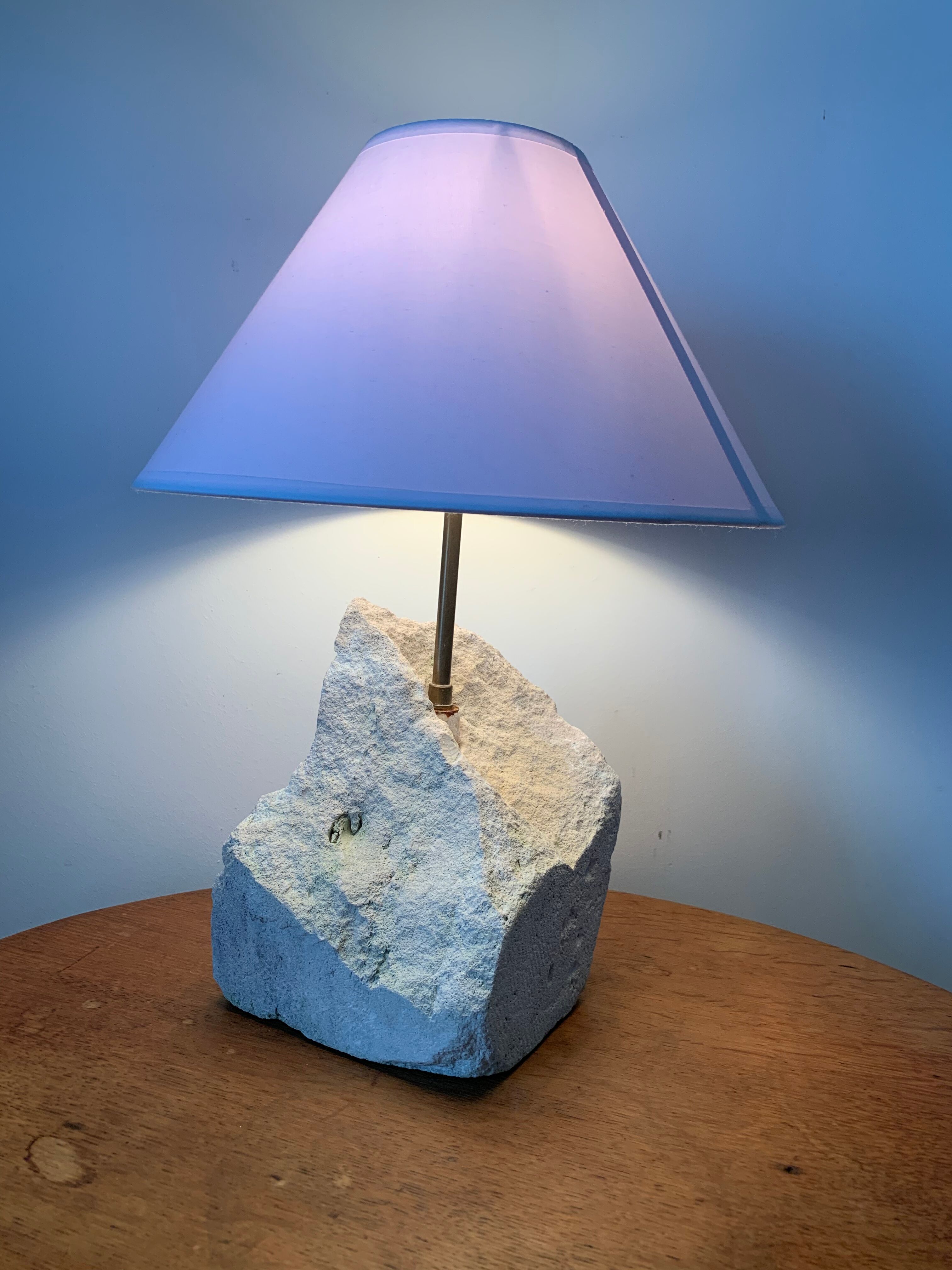 Ancient carved stone lamp