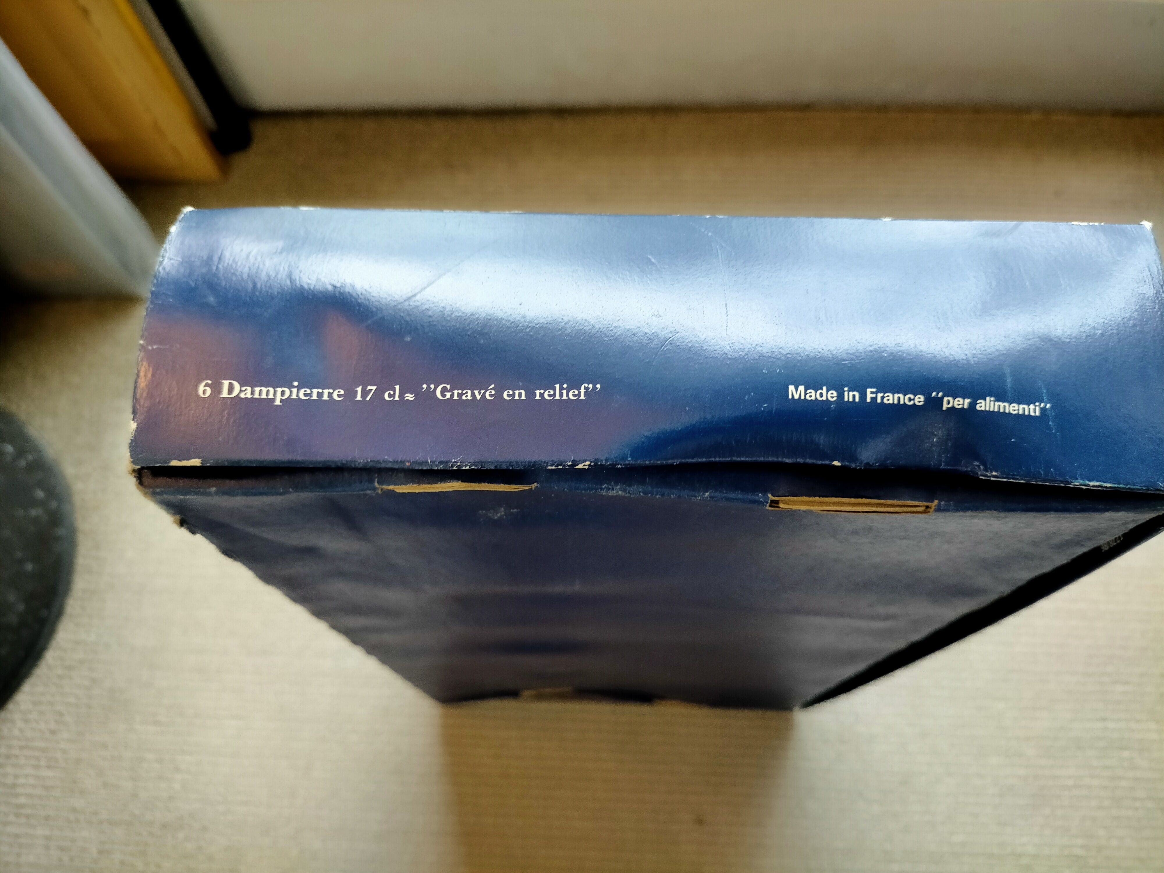 Lot of six glasses of champagne