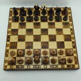 Vintage handcrafted folding chess game box