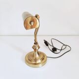 Golden brass desk/banker's lamp