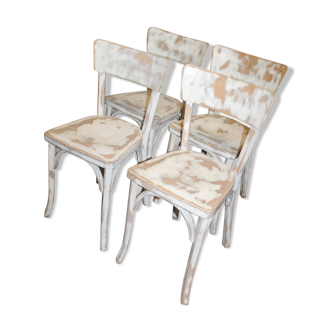 Lot of four bistro chairs