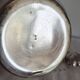 Antique silver sugar bowl with sprinkling spoon