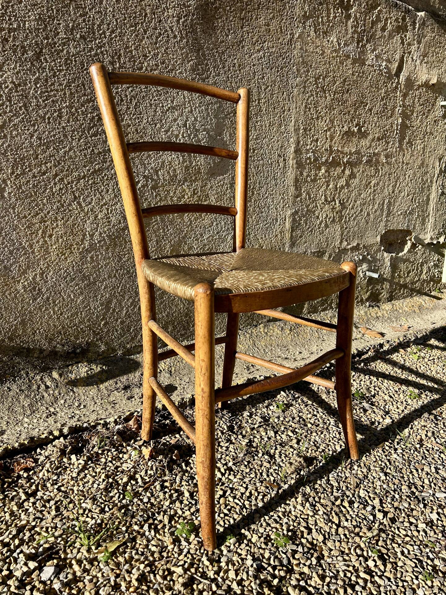 Vintage golden straw chair
