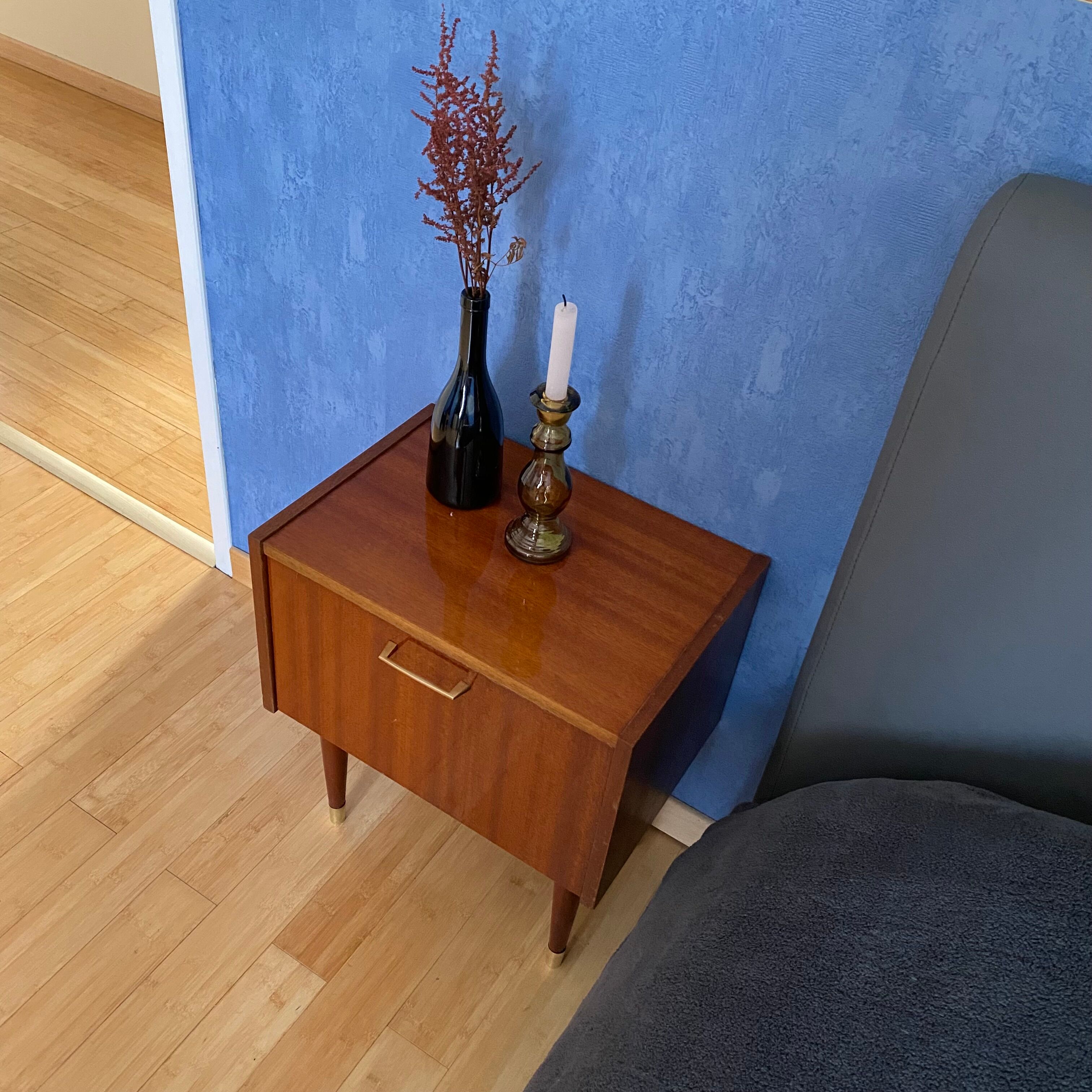 Vintage art deco bedside table, S.E.M.B. Registered model