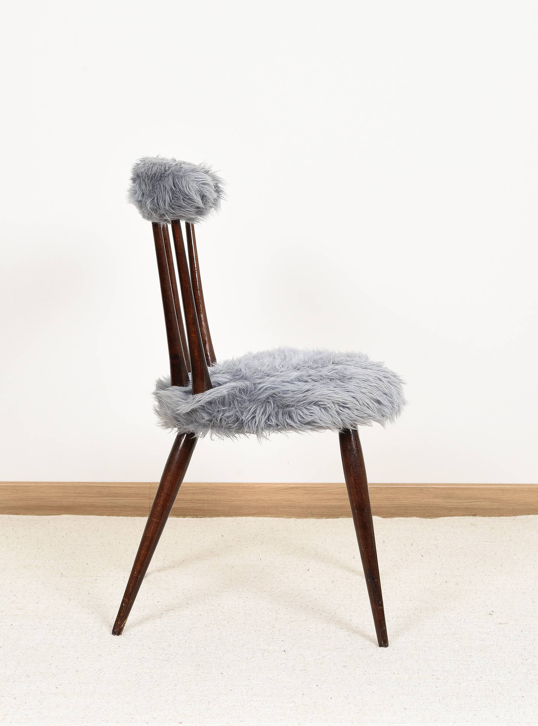 Blue Moumoute chair from the 60s.