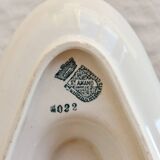 Old Saint-Amand ironstone sauce boat model 4022 - Blue floral rim