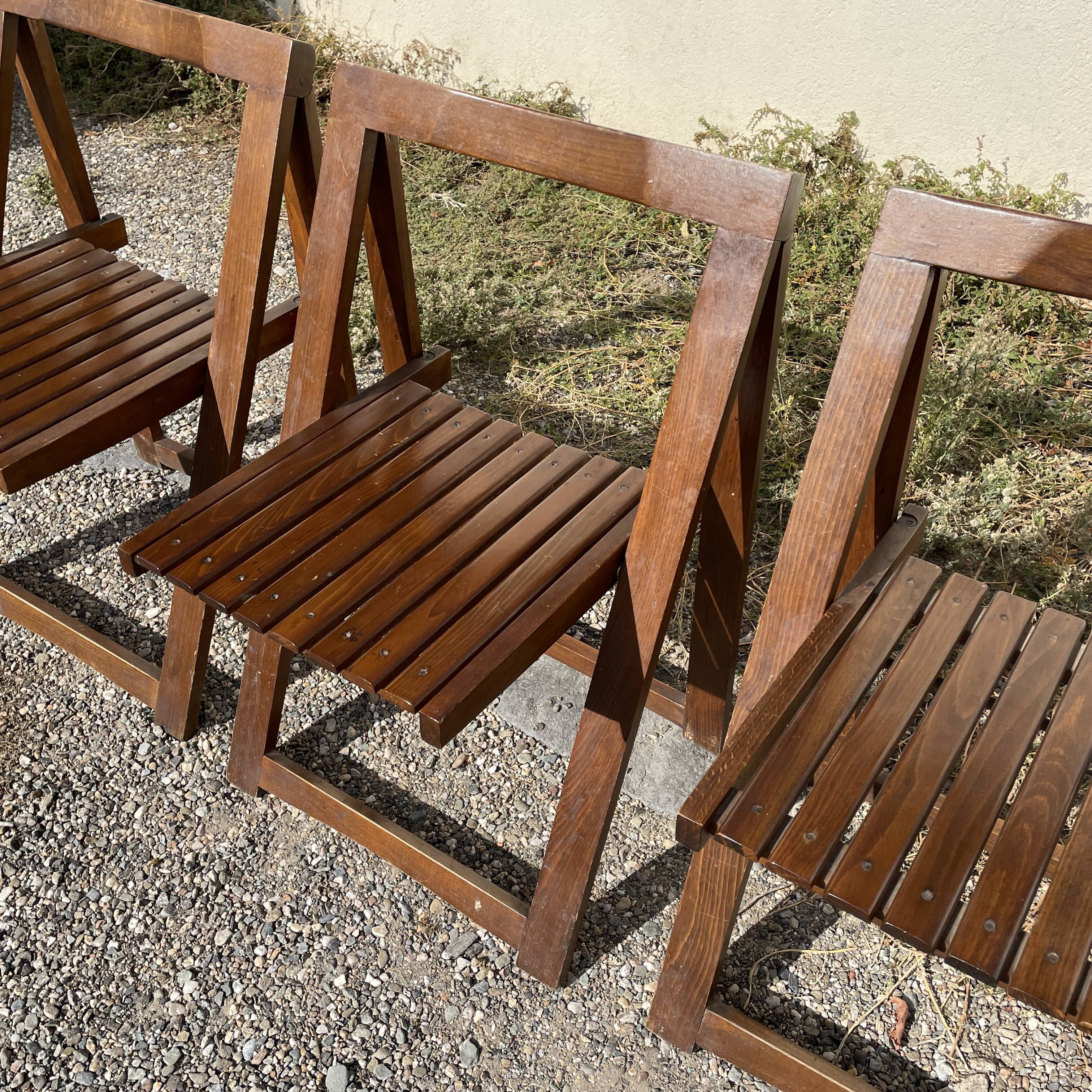 Set of 3 design folding chairs