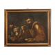 Antique painting from 17th century, interior of a tavern