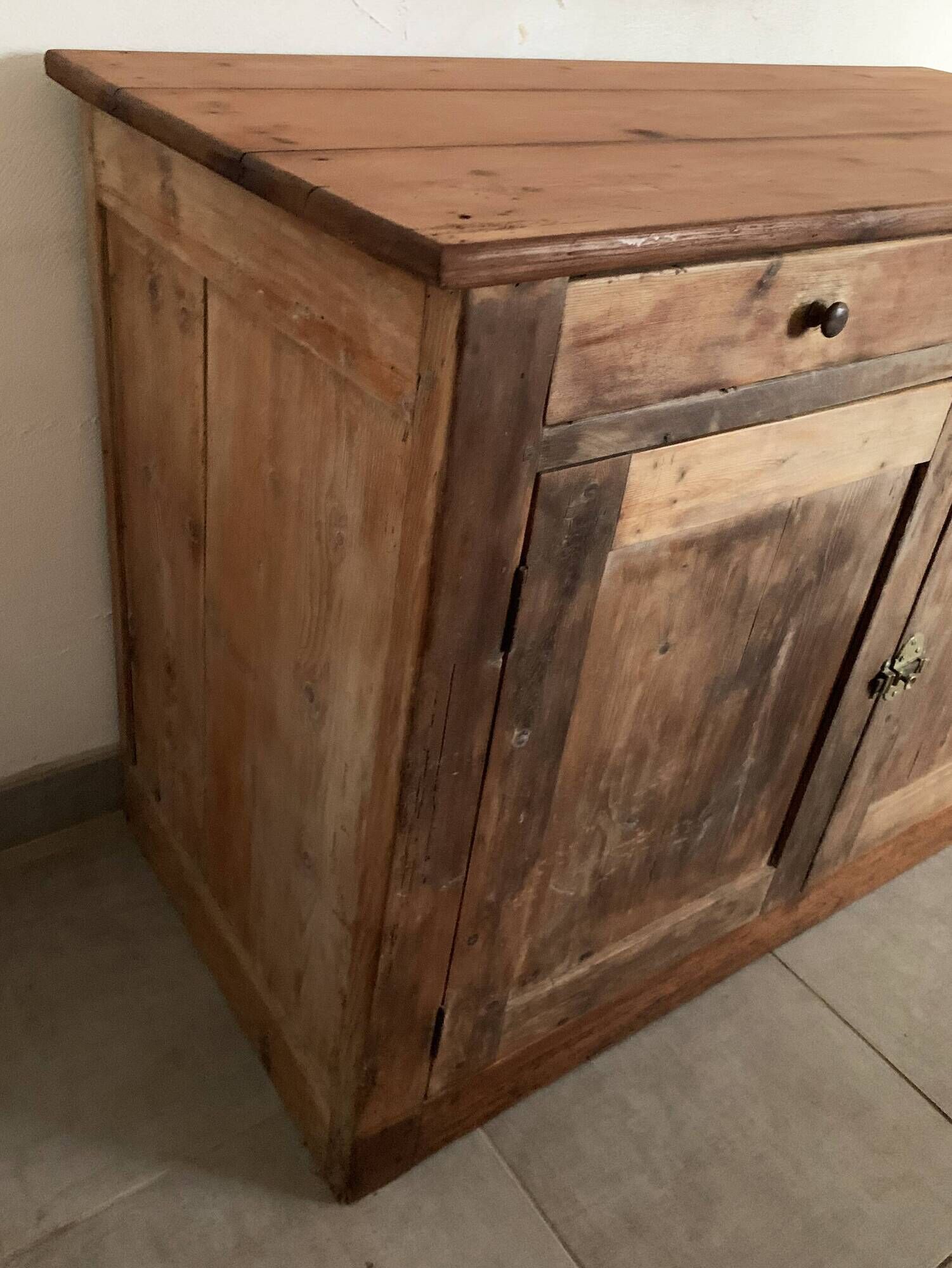 Vintage parisian buffet of the 50s in oak wood